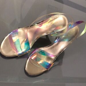 Size 8.5 Women | Nine West Silver High Heels | NEW